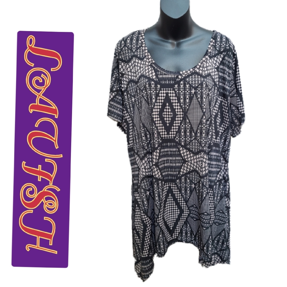 LAVISH PLUS ABSTRACT PRINT TOP SIZE 3X - Picture 2 of 5